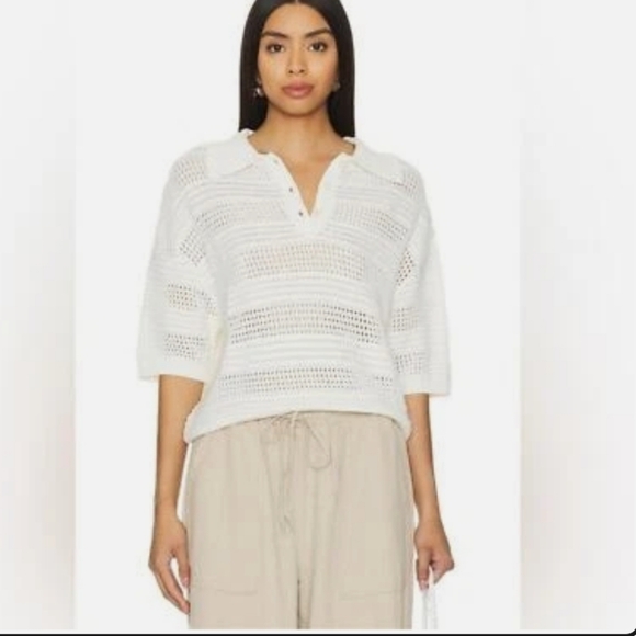 STITCHES & STRIPES REVOLVE TAYLIN POLO IN CHALK COLOR WOMENS SIZE XL NWOT